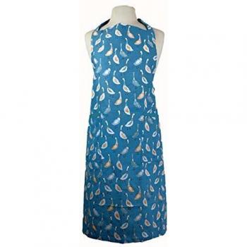 Dexam Giggling Geese Apron for Adults, Cotton, Blue, 80 x 90cm