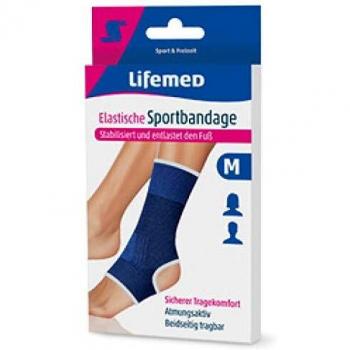 Elastische Lifemed Sportbandage Fußgelenkschutz, Größe: S
