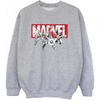 Marvel Jungen Comics Helden Gruppe Sweatshirt 6-7 grau