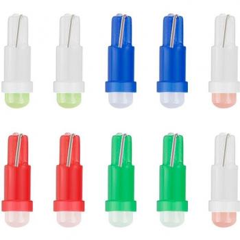 Luces LED T5 para coche, 4014, W1.2W/W3W, 10 unidades, tablero de instrumentos