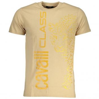 Cavalli Class Men's Beige Cotton Tee