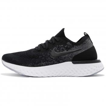 Nike WMNS Epic React Flyknit Laufschuhe, Mehrfarbig (Black/Dark Grey/Pure Platinum 001), 38 EU