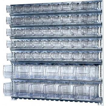 Sistema di stoccaggio a parete H1000xB1010mm con contenitori trasparenti 45 x MK5 e 12 x MK4