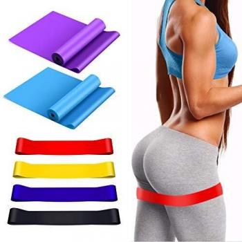 WOWGO Fitnessband-Set 6er mit Tragebeutel – Widerstandsbänder für Muskelaufbau