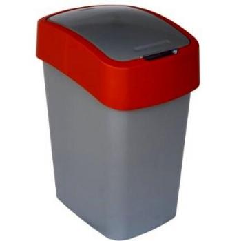 Cubo de Basura Curver Pacific Flip Bin 25L, Rojo/Gris