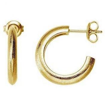 Gold‑Creolen XS1890G – XENOX “Leaf”