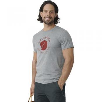 Fjällräven Leichtes Herren T-Shirt grau/rot Bio-Baumwolle S