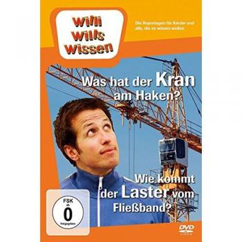 Was hat der Kran am Haken?/Wie kommt der Laster vom Fließband?