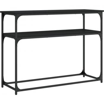 Table d'Appoint Design en Bois et Métal Noir