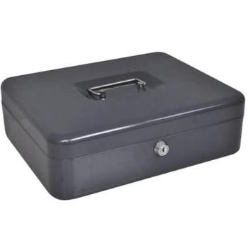 Vidaxl SecureCash Box 30x24x9 cm – Matte Black