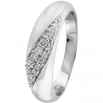TrendOr Zirkonia‑Ring (Silber) – Matte/Glänzende Oberflächen – 54 mm