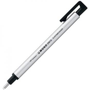 Tombow Mono Zero Borrador Circular 2,3 mm (Cuerpo Plateado)
