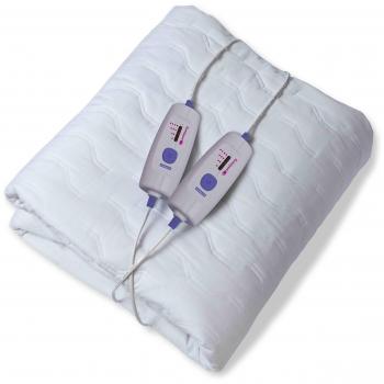 Couverture chauffante Pekahtherm double, 100 % coton, 150 W par côté