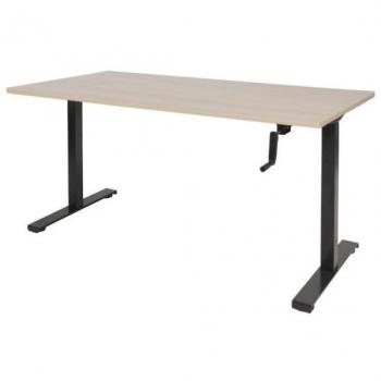 Dextro Zit-sta Bureau T-poot 120x80 Lindberg Eiken 25mm Zwart