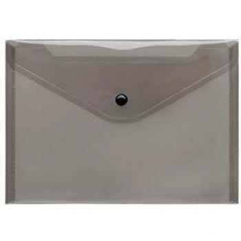 FolderSys pochette A5, format horizontal, fermeture à pression, PP, fumée transparente