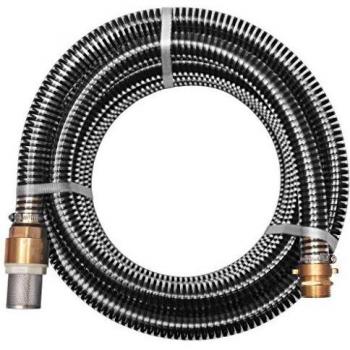 4 m Suction Hose with Brass Connectors 25 mm Black vidaXL