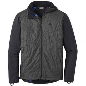 Herren-Outdoor-Isolationsjacke M Vigor Hybrid (Grau/Schwarz) mit Kapuze, Größe L – Storm Design