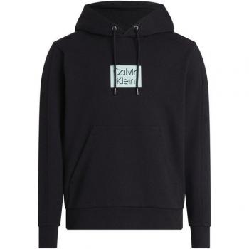 Calvin Klein Felpa Hoodie Nera Cut Out Shadow Logo XL