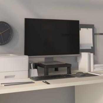 Support de moniteur noir Vidaxl 33,5x34x10,5 cm