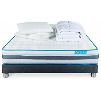 Coffret BodyZone 140x200 Matelas ressorts ensachés 3 Zones Ultra épaisseur + Couette + 2 oreillers
