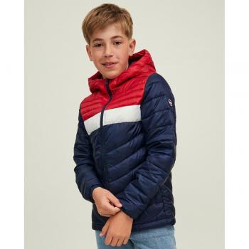 Abrigo puffer infantil Jack & Jones color rojo