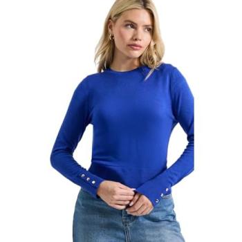 Large Cobalt Women’s Button‑Front Knit Top – Dorothy Perkins