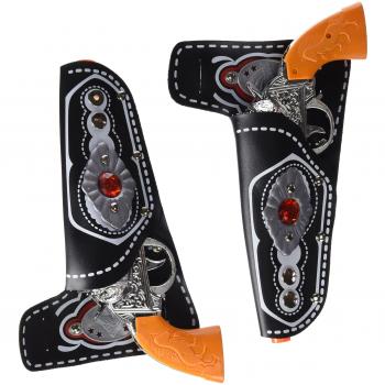 ATOSA 24516 Holster für zwei Pistolen, Unisex, Schwarz