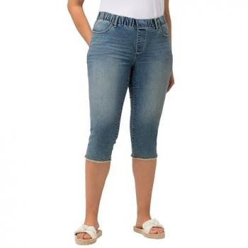 Jeans-Capri Sienna, Damen, große Größen, blau, Ulla Popken, Größe 50