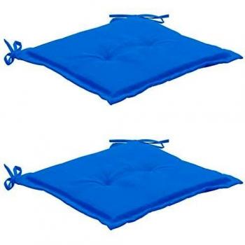 Coussins de chaise de jardin 50x50x3 cm bleu