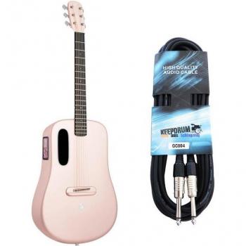 Lava Music 38 Zoll Gitarre Pink mit Zubehör