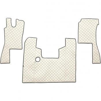 F-CORE FL18 CHAMP Ensemble de tapis de sol Similicuir avant 3 blanc ivoire
