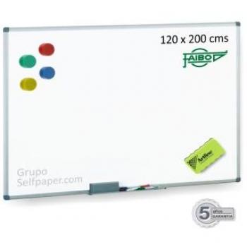 Pizarra Blanca Metalica Lacada 120x200 Cm. Faibo
