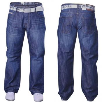 Smith & Jones Jeans 'Furio' für Herren, gerades Bein, mit Knöpfen