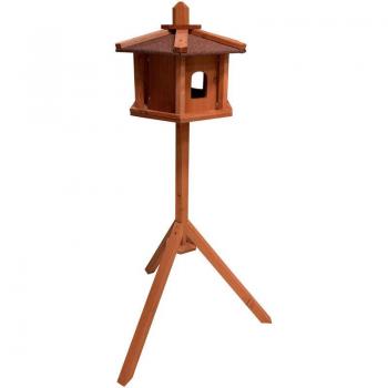 Abri pour oiseaux sauvages sur pied en bois