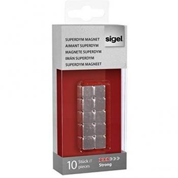 Set de 10 aimants néodyme Sigel C5 Argenté