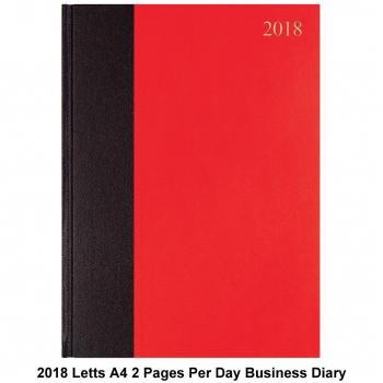 A4 Executive Diary – Two Pages Each Day, Red/Black Edition