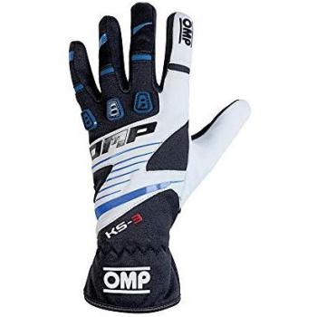 OMPKS-3 Black/Blue/White Kart Gloves – Size XXXS