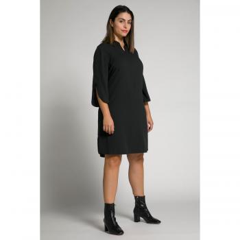 Tunica lunga svasata con zip e maniche svasate, Donna, Nero, Taglia: 48/50, Viscosa