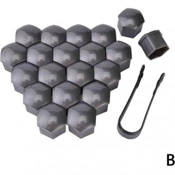 Protector de Tornillo de Cubo 20 Piezas 17mm con Cubierta de Neumático