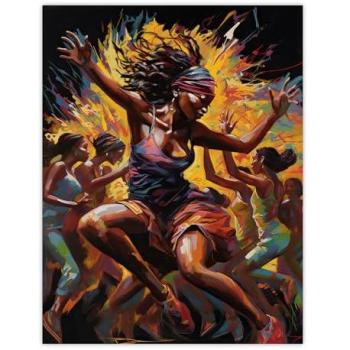 Agbadza Body Rhythm Print – West Africa Cultural Poster