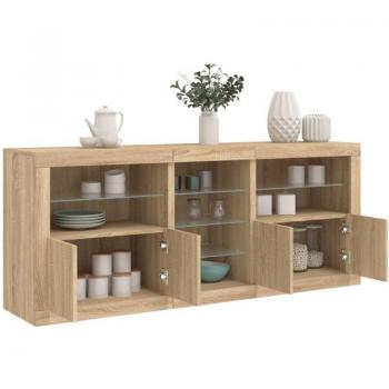 Torana chêne lumineux – buffet 181,5×37×67 cm