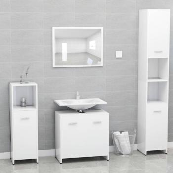 Sonata Bathroom Furniture Set for Bathroom, White, Engineered Wood