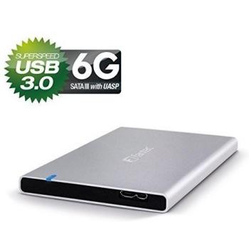 FANTEC ALU7MMU3 silber Aluminium 2,5 SATA, USB 3.0, 7mm Bauhöhe