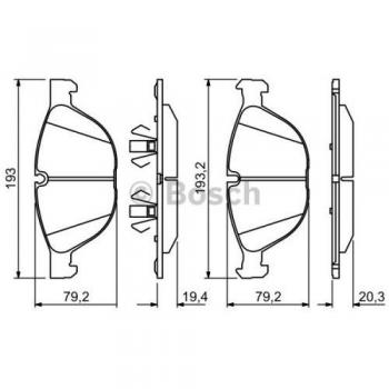 BOSCH 0 986 494 307 Kit pastiglie freni