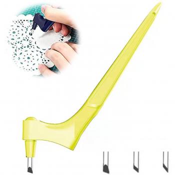 Outil de découpe artisanale en acier inoxydable, lame rotative à 360°, triple angle