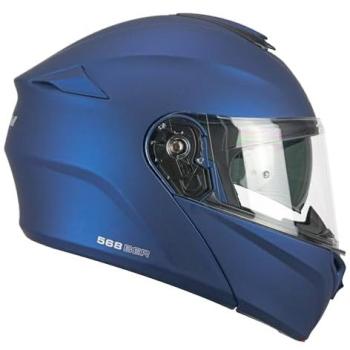 Casco Moto Modulare CGM 568A Mono Blu Satinato L