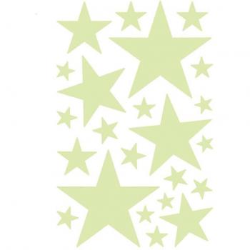 3D Luminous Moon and Star Wall Art