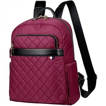 Nordace Ellie Compact Red Backpack for Women – Waterproof Daily Pack with USB Port