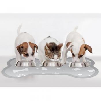 Alfombra de vinilo impermeable para mascotas, color Bone Grey, 60x100 cm