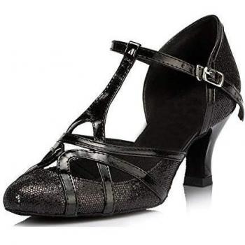 MINITOO Women's T-Strap Ballroom Shoes